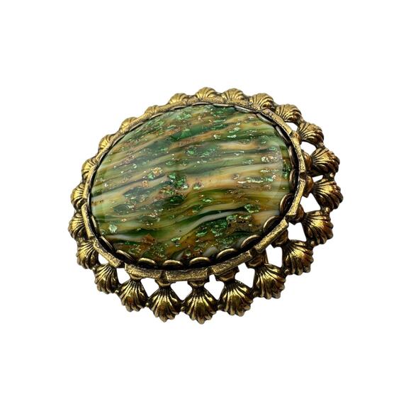 Beautiful Original by Robert Green Glass Brooch 1950s - Picture 3 of 4